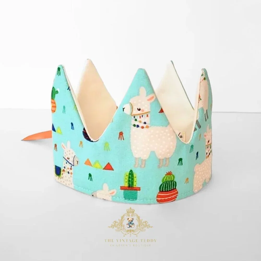 NWT Pretty Girls Handmade Happy Birthday Crown Adorable & Fun No Lama Drama Baby